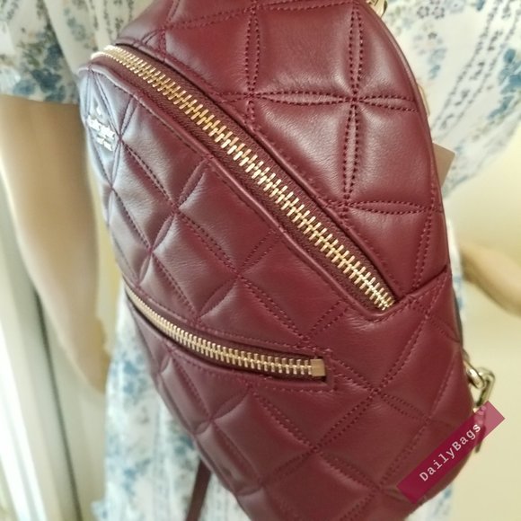 CHERRYWOOD MINI CONVERTIBLE BACKPACK KATE SPADE LEATHER MAROON BURGUNDY main image 12